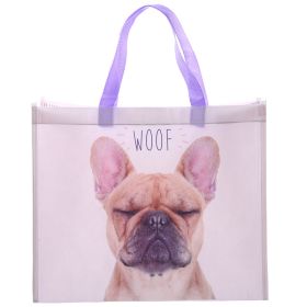 Bolsa da Compra desenho WOOF Bulldog Francês Bolsa da Compra desenho WOOF Bulldog Francês