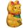 Gato Chinês da Sorte Maneki Neko Olhos abertos 17cm