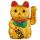 Gato Chinês da Sorte Maneki Neko Olhos abertos 17cm