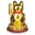 Boneco Solar Gato Chinês da Sorte Maneki Neko Dourado