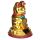 Boneco Solar Gato Chinês da Sorte Maneki Neko Dourado