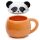 Caneca de cerâmica com tampas de animais - Adoramals Panda