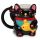 Caneca Gato Chinês da Sorte Maneki Neko Preto