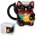 Caneca Gato Chinês da Sorte Maneki Neko Preto