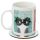 Conjunto de Caneca e base Angie Rozelaar Planet Cat Natal