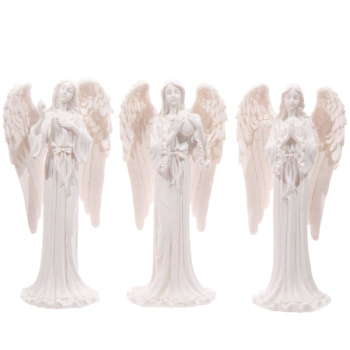 Figura de Anjo cor branco 20cm