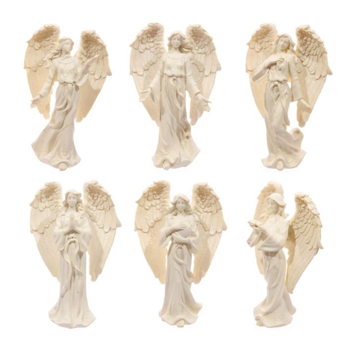 Figura de Anjo cor creme 17cm