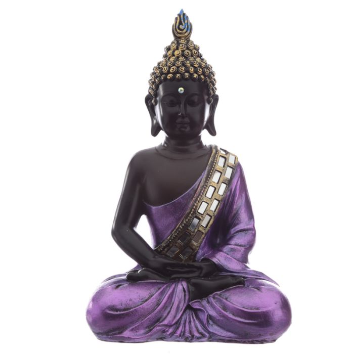 Buda Thai Roxo e Preto - Comtemplação