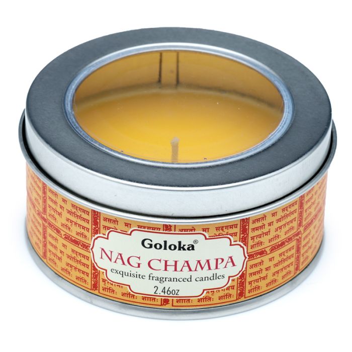 Vela de Cera em lata - Goloka Nag Champa