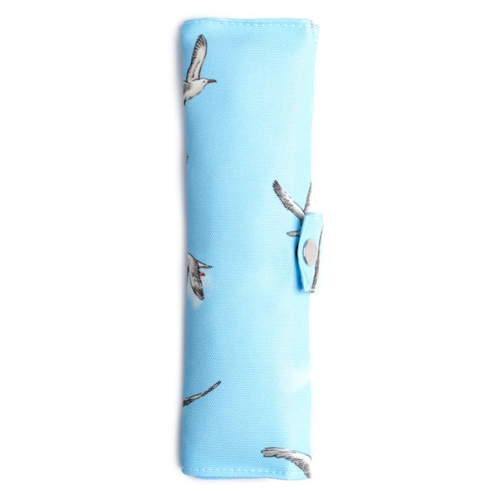 Conjunto de 6 peças de talheres 100% bambu em suporte de lona Gaivota 