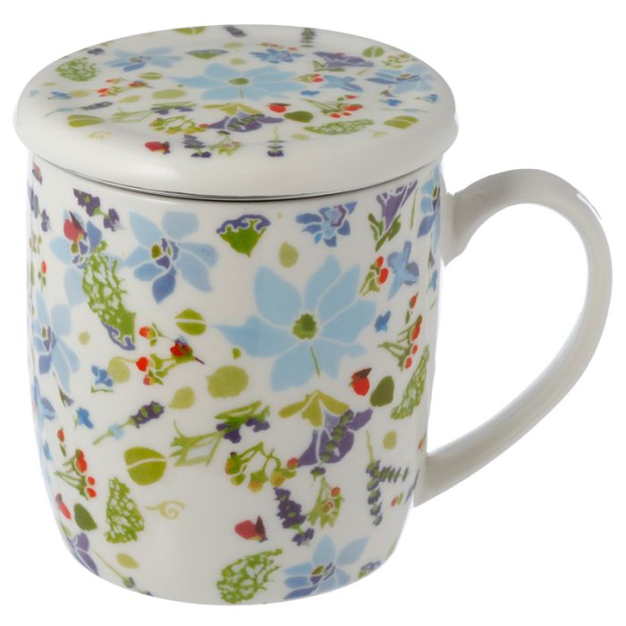 Set de caneca e infusor com tampa Julie Dodsworth Jardins de Lavanda