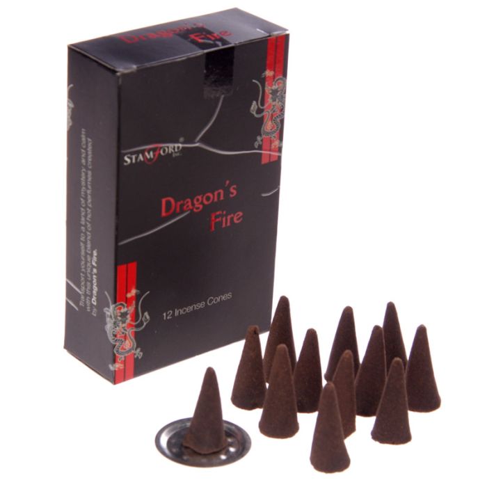 Cones de Incenso Stamford Negro Fogo de Dragoes