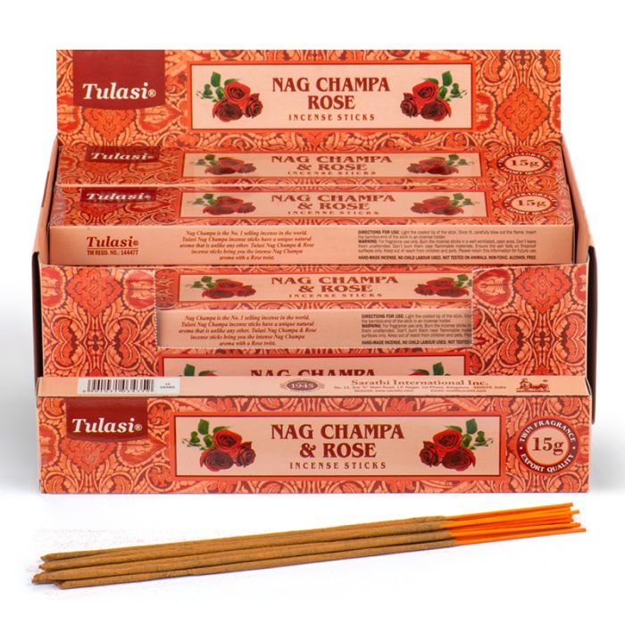 37296 Sticks de Incenso Nag Champa - Tulasi Rose