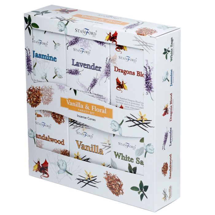 37354 Set de 12 Pacotes de Variedade de Incenso Stamford Vanilla & Floral