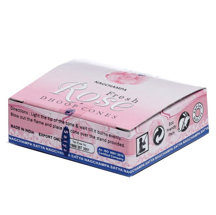 01434 Satya Nag Champa Cones de Rosa