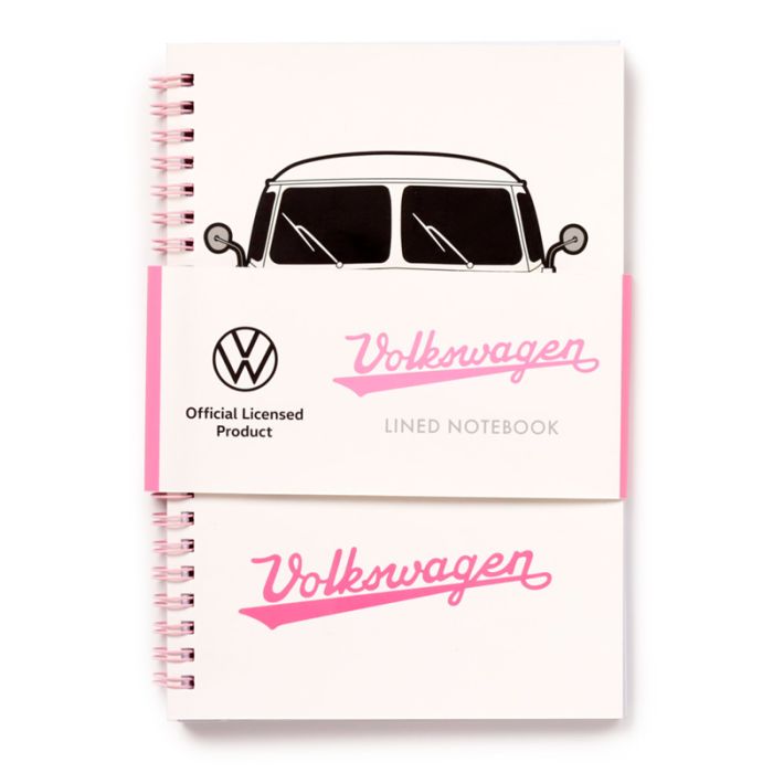Caderno A5 com espiral e líneas Volkswagen VW T1 Camper Bus Summer