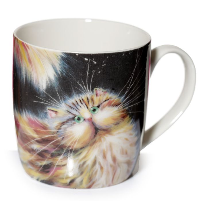 Caneca de Porcelana - Gato Arco-Íris - Kim Haskins
