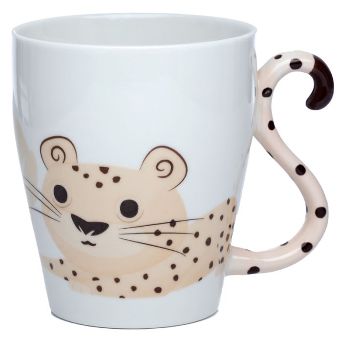 Caneca de Porcelana asa com forma de Cauda Zooniverso Chita
