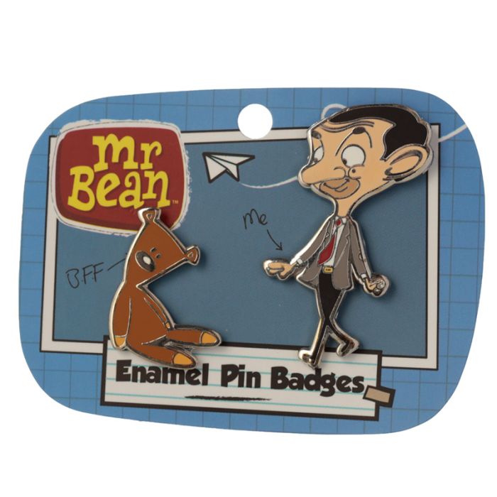Conjunto de 2 Pins de Coleção - Mr Bean e Teddy