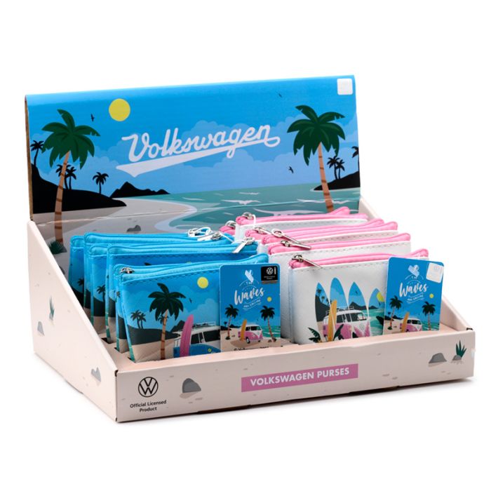 Volkswagen VW T1 Camper Bus The Waves are Calling Carteira PVC