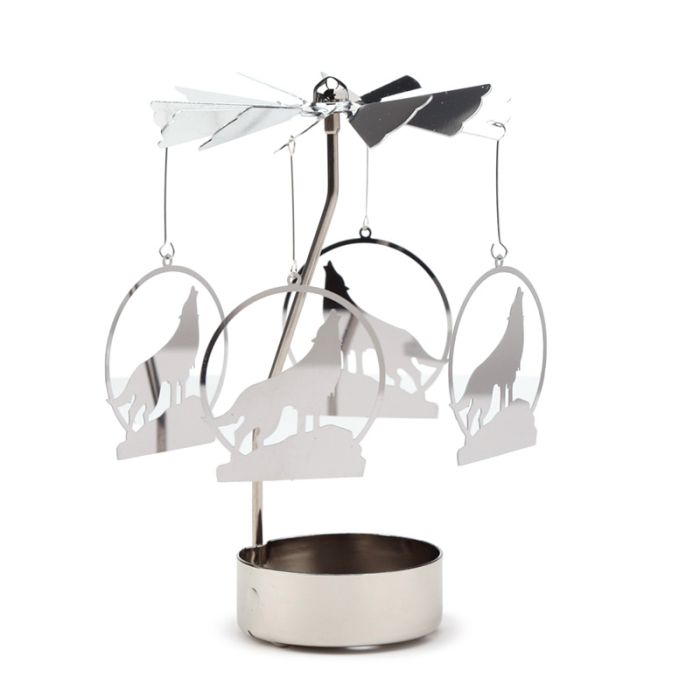 Suporte Para Velas Com Carrossel - Lobo 