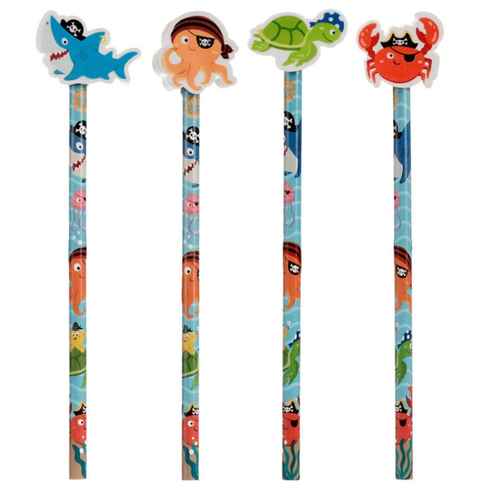 Lápis com ponta de Borracha - Amigos do Pirata Oceano Ahoy