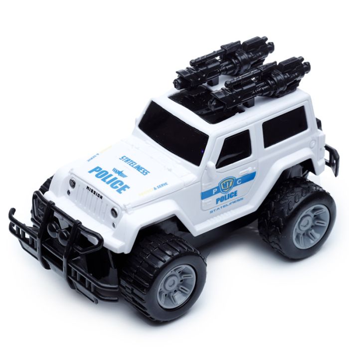Brinquedo de Fricção carros de polícia 4x4 com luz e som