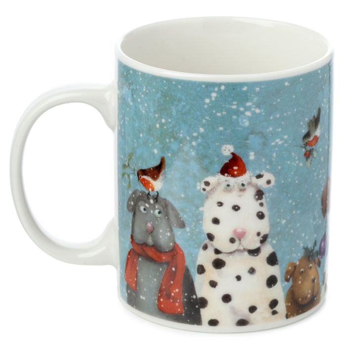Caneca de Porcelana Jan Pashley - Cão de Natal