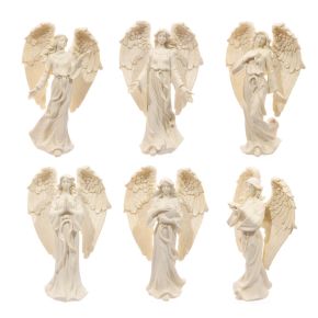 Figura de Anjo cor creme 17cm