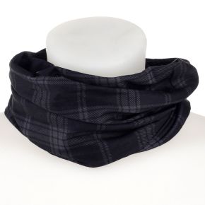 Lenço Bandana para o pescoço - Tartan Negro e Cinza