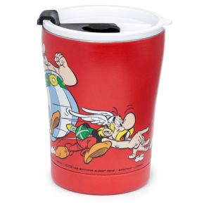 Copo Térmico em Aço Inoxidável  Asterix e Obelix Vermelho