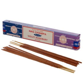 01340 Paus de Incenso Satya Nag Champa - Alecrim Voileta