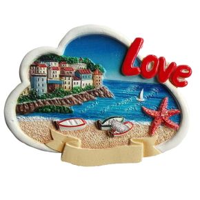 Souvenir Íman à beira-mar 3D - Amor em forma de nuvem
