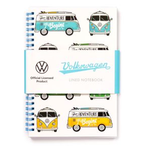 Caderno A5 com espiral e líneas Volkswagen VW T1 Camper Bus Multi Desenho