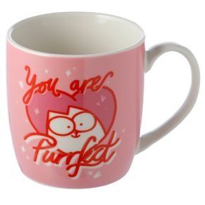 Caneca de Porcelana - Simon's Cat dia dos namorados Rosa