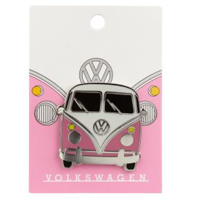 Pin Colecionável esmalte rosa Volkswagen VW T1 Camper Bus