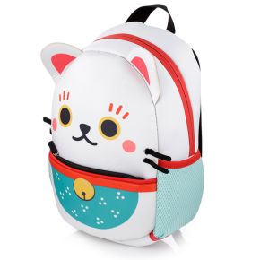 Mochila em Pano Neoprene - Gato Chinês da Sorte Maneki Neko