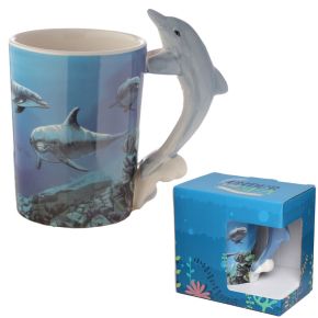 Caneca Cerâmica com asa moldada - Golfinho