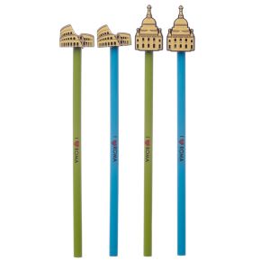 Lápis com Aplique em PVC - Eu Amo Roma