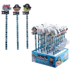 lápiz com borracha Capitão pirata lápiz com borracha Capitão pirata