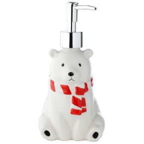 Dispensador de Sabão Cerâmico Urso Polar